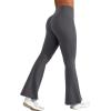 imageYEOREO Flare Leggings for Women Lynnie Bell Bottom Yoga Pants High Waisted Tummy Control Bootcut Workout LeggingsDark Grey