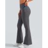 imageYEOREO Flare Leggings for Women Lynnie Bell Bottom Yoga Pants High Waisted Tummy Control Bootcut Workout LeggingsDark Grey