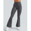 imageYEOREO Flare Leggings for Women Lynnie Bell Bottom Yoga Pants High Waisted Tummy Control Bootcut Workout LeggingsDark Grey