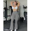 imageYEOREO Flare Leggings for Women Lynnie Bell Bottom Yoga Pants High Waisted Tummy Control Bootcut Workout LeggingsGray