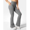 imageYEOREO Flare Leggings for Women Lynnie Bell Bottom Yoga Pants High Waisted Tummy Control Bootcut Workout LeggingsGray