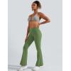 imageYEOREO Flare Leggings for Women Lynnie Bell Bottom Yoga Pants High Waisted Tummy Control Bootcut Workout LeggingsGreen