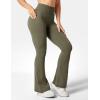 imageYEOREO Flare Leggings for Women Lynnie Bell Bottom Yoga Pants High Waisted Tummy Control Bootcut Workout LeggingsOlive Green