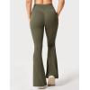 imageYEOREO Flare Leggings for Women Lynnie Bell Bottom Yoga Pants High Waisted Tummy Control Bootcut Workout LeggingsOlive Green