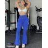 imageYEOREO Flare Leggings for Women Lynnie Bell Bottom Yoga Pants High Waisted Tummy Control Bootcut Workout LeggingsSapphire