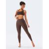 imageYEOREO Hidden Butt Scrunch Womens Workout Leggings Butt Lifting Tummy Control Yoga Pants High Waist Edwine LeggingPlum Brown