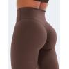 imageYEOREO Hidden Butt Scrunch Womens Workout Leggings Butt Lifting Tummy Control Yoga Pants High Waist Edwine LeggingPlum Brown