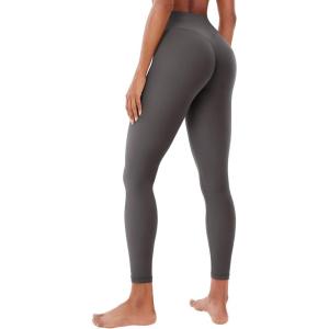 imageYEOREO Hidden Butt Scrunch Womens Workout Leggings Butt Lifting Tummy Control Yoga Pants High Waist Edwine LeggingDark Grey