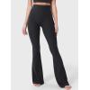 imageYEOREO Baverly Workout Flare Leggings for Women 32quot Hidden Scrunch Gym Yoga Pants High Waisted Casual LeggingsBlack
