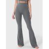 imageYEOREO Baverly Workout Flare Leggings for Women 32quot Hidden Scrunch Gym Yoga Pants High Waisted Casual LeggingsDark Gray