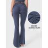 imageYEOREO Baverly Workout Flare Leggings for Women 32quot Hidden Scrunch Gym Yoga Pants High Waisted Casual LeggingsNavy Blue