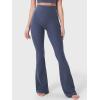 imageYEOREO Baverly Workout Flare Leggings for Women 32quot Hidden Scrunch Gym Yoga Pants High Waisted Casual LeggingsNavy Blue