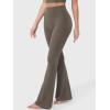 imageYEOREO Baverly Workout Flare Leggings for Women 32quot Hidden Scrunch Gym Yoga Pants High Waisted Casual LeggingsSeal Brown