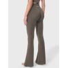 imageYEOREO Baverly Workout Flare Leggings for Women 32quot Hidden Scrunch Gym Yoga Pants High Waisted Casual LeggingsSeal Brown