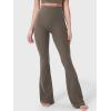 imageYEOREO Baverly Workout Flare Leggings for Women 32quot Hidden Scrunch Gym Yoga Pants High Waisted Casual LeggingsSeal Brown