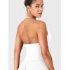 imageYEOREO SoftHue Impact Longline Strappy Top Womens Halter Workout Tank Tops Backless Gym Longline with Adjustable StrapWhite