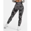 imageYEOREO Workout Leggings for Women Jada Scrunch Butt Lifting Leggings Seamless Screen Print Gym Yoga PantsBlack Grey