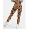 imageYEOREO Workout Leggings for Women Jada Scrunch Butt Lifting Leggings Seamless Screen Print Gym Yoga PantsDark Brown