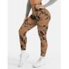 imageYEOREO Workout Leggings for Women Jada Scrunch Butt Lifting Leggings Seamless Screen Print Gym Yoga PantsDark Brown
