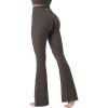 imageYEOREO Baverly Workout Flare Leggings for Women 32quot Hidden Scrunch Gym Yoga Pants High Waisted Casual LeggingsCoffee