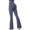 imageYEOREO Baverly Workout Flare Leggings for Women 32quot Hidden Scrunch Gym Yoga Pants High Waisted Casual LeggingsNavy Blue