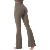 imageYEOREO Baverly Workout Flare Leggings for Women 32quot Hidden Scrunch Gym Yoga Pants High Waisted Casual LeggingsSeal Brown