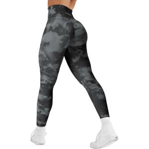 imageYEOREO Workout Leggings for Women Jada Scrunch Butt Lifting Leggings Seamless Screen Print Gym Yoga PantsBlack