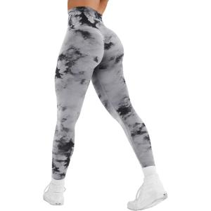 imageYEOREO Workout Leggings for Women Jada Scrunch Butt Lifting Leggings Seamless Screen Print Gym Yoga PantsBlack Cloud
