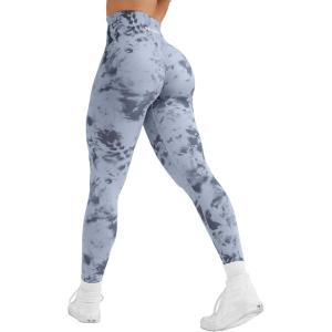 imageYEOREO Workout Leggings for Women Jada Scrunch Butt Lifting Leggings Seamless Screen Print Gym Yoga PantsBlue