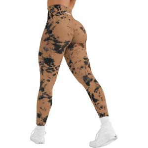 imageYEOREO Workout Leggings for Women Jada Scrunch Butt Lifting Leggings Seamless Screen Print Gym Yoga PantsDark Brown