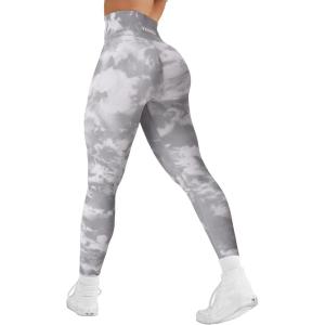 imageYEOREO Workout Leggings for Women Jada Scrunch Butt Lifting Leggings Seamless Screen Print Gym Yoga PantsLight Grey