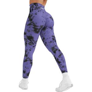 imageYEOREO Workout Leggings for Women Jada Scrunch Butt Lifting Leggings Seamless Screen Print Gym Yoga PantsNight Purple