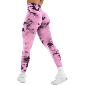 imageYEOREO Workout Leggings for Women Jada Scrunch Butt Lifting Leggings Seamless Screen Print Gym Yoga PantsPink Cloud