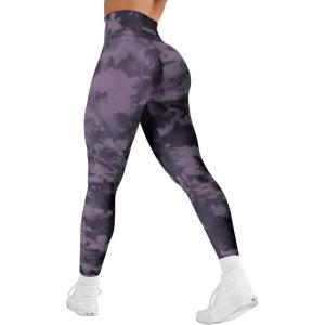 imageYEOREO Workout Leggings for Women Jada Scrunch Butt Lifting Leggings Seamless Screen Print Gym Yoga PantsPurple Night Marble