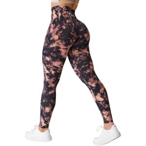 imageYEOREO Workout Leggings for Women Jada Scrunch Butt Lifting Leggings Seamless Screen Print Gym Yoga PantsSmoked Brown