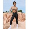 imageYEOREO CoreFlex Leggings with Pockets for Women Charm Scrunch Workout Leggings V Cross Waist Butt Lifting Gym Yoga PantsBlack