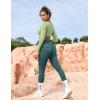 imageYEOREO CoreFlex Leggings with Pockets for Women Charm Scrunch Workout Leggings V Cross Waist Butt Lifting Gym Yoga PantsBlue Green