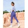 imageYEOREO CoreFlex Leggings with Pockets for Women Charm Scrunch Workout Leggings V Cross Waist Butt Lifting Gym Yoga PantsBlue Violet
