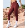 imageYEOREO CoreFlex Leggings with Pockets for Women Charm Scrunch Workout Leggings V Cross Waist Butt Lifting Gym Yoga PantsBurgundy