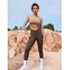 imageYEOREO CoreFlex Leggings with Pockets for Women Charm Scrunch Workout Leggings V Cross Waist Butt Lifting Gym Yoga PantsCoffee