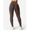 imageYEOREO CoreFlex Leggings with Pockets for Women Charm Scrunch Workout Leggings V Cross Waist Butt Lifting Gym Yoga PantsCoffee