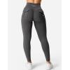 imageYEOREO CoreFlex Leggings with Pockets for Women Charm Scrunch Workout Leggings V Cross Waist Butt Lifting Gym Yoga PantsDark Grey