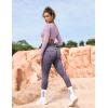 imageYEOREO CoreFlex Leggings with Pockets for Women Charm Scrunch Workout Leggings V Cross Waist Butt Lifting Gym Yoga PantsDark Purple