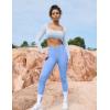 imageYEOREO CoreFlex Leggings with Pockets for Women Charm Scrunch Workout Leggings V Cross Waist Butt Lifting Gym Yoga PantsLight Blue