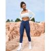 imageYEOREO CoreFlex Leggings with Pockets for Women Charm Scrunch Workout Leggings V Cross Waist Butt Lifting Gym Yoga PantsNavy