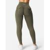 imageYEOREO CoreFlex Leggings with Pockets for Women Charm Scrunch Workout Leggings V Cross Waist Butt Lifting Gym Yoga PantsOlive Green