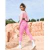 imageYEOREO CoreFlex Leggings with Pockets for Women Charm Scrunch Workout Leggings V Cross Waist Butt Lifting Gym Yoga PantsPink
