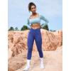 imageYEOREO CoreFlex Leggings with Pockets for Women Charm Scrunch Workout Leggings V Cross Waist Butt Lifting Gym Yoga PantsRoyal Blue