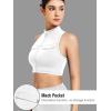 imageYEOREO CoreFlex Women Zipper Tank Top Workout Racerback Sleeveless Gym Fitted Collar Top Mock Pocket Crop Fitness Summer VestWhite