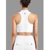 imageYEOREO CoreFlex Women Zipper Tank Top Workout Racerback Sleeveless Gym Fitted Collar Top Mock Pocket Crop Fitness Summer VestWhite